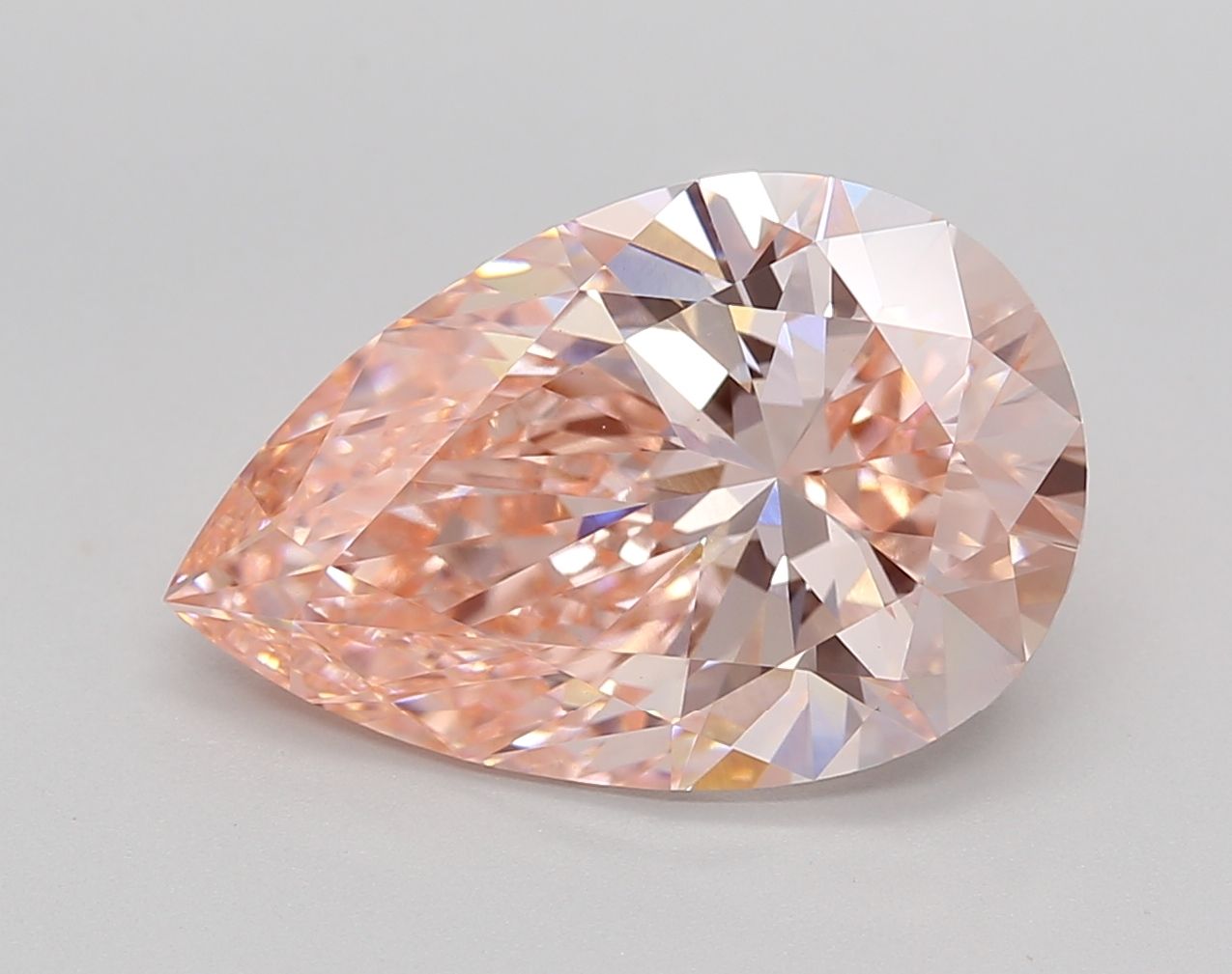 5.03 Carat Pear Cut Fancy Pink