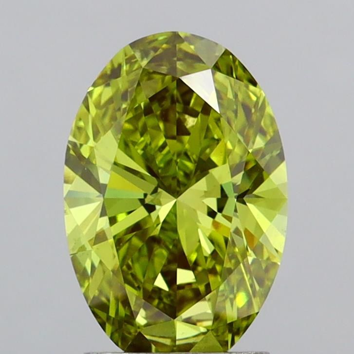 2.15 Carat Oval Cut Fancy Green