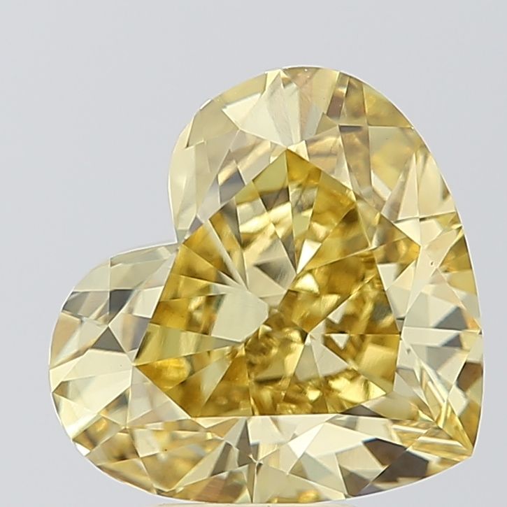5.76 Carat Heart Cut Fancy Yellow