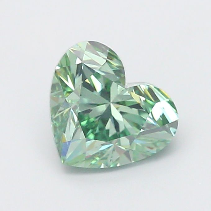 3.02 Carat Heart Cut Fancy Green