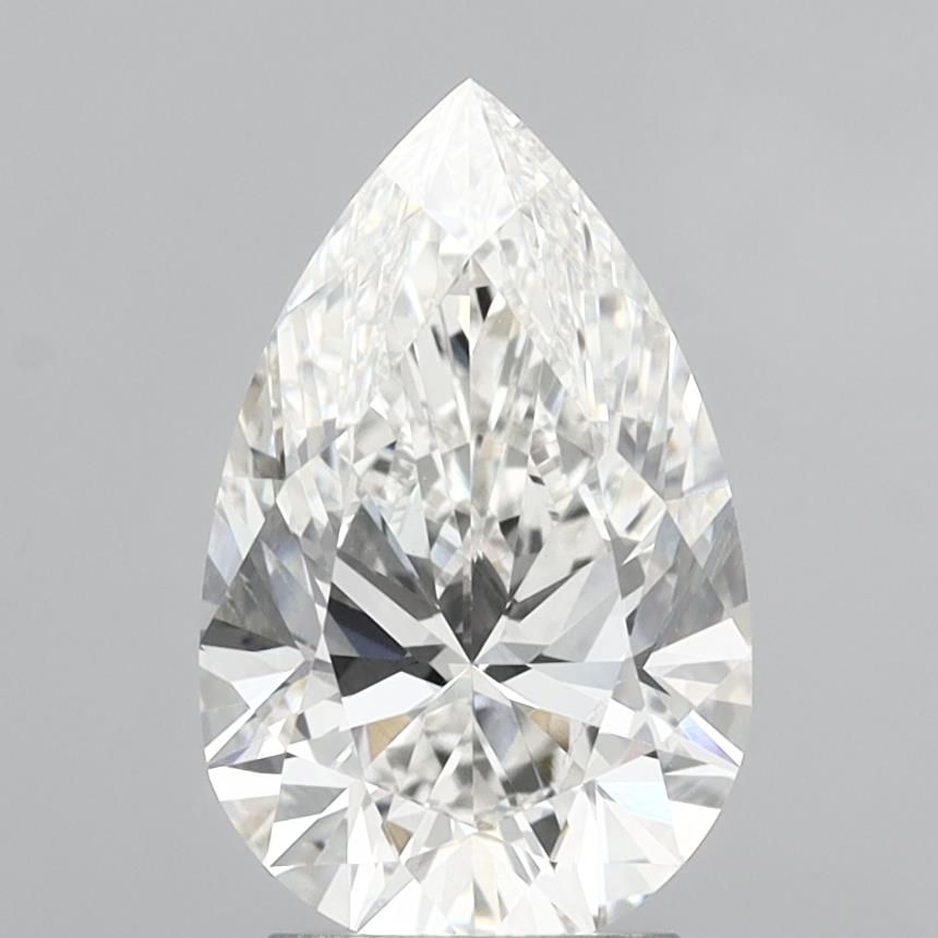 3.08 Carat F-VVS2 Pear Lab Diamond