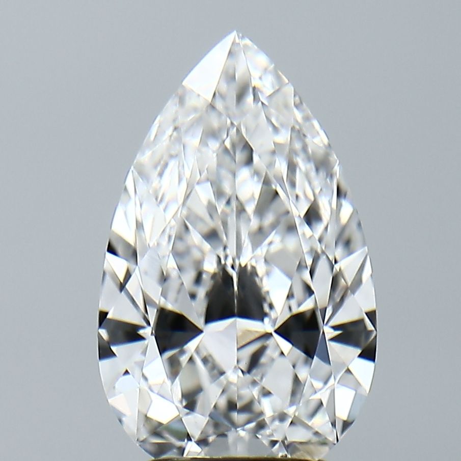 2.97 Carat D-VVS2 Pear Lab Diamond