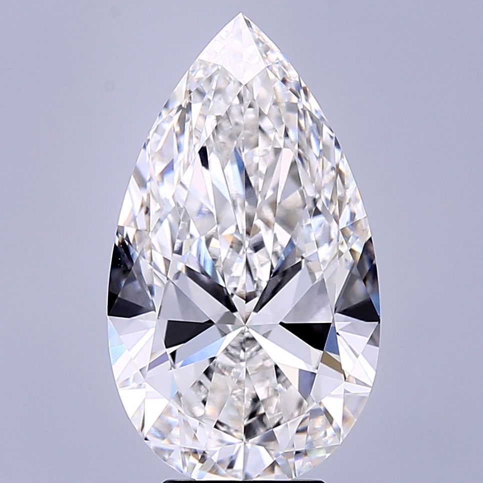 5.72 Carat F-VVS1 Pear Lab Diamond