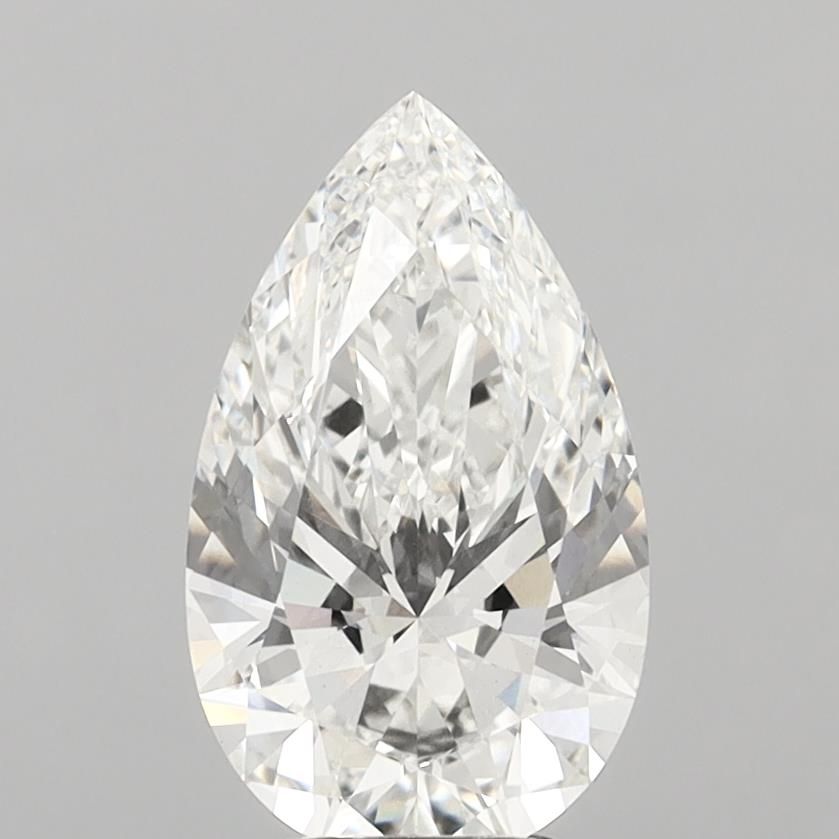 4.08 Carat F-VVS2 Pear Lab Diamond