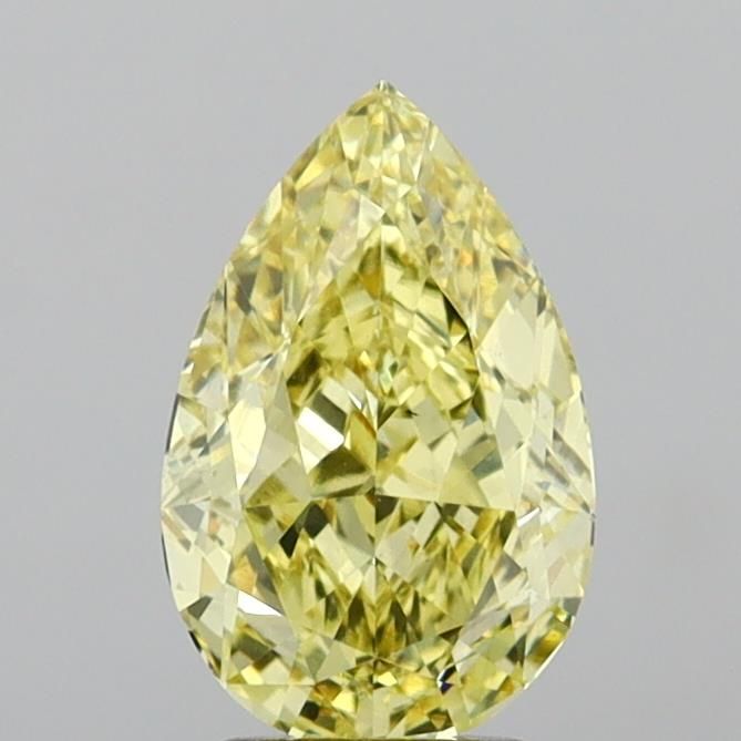 3.52 Carat Pear Cut Fancy Yellow