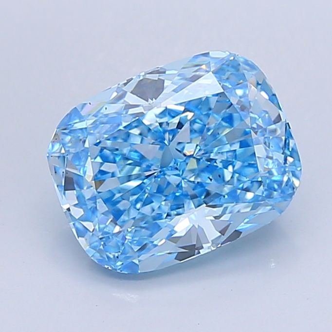 4.56 Carat Cushion Cut Fancy Blue