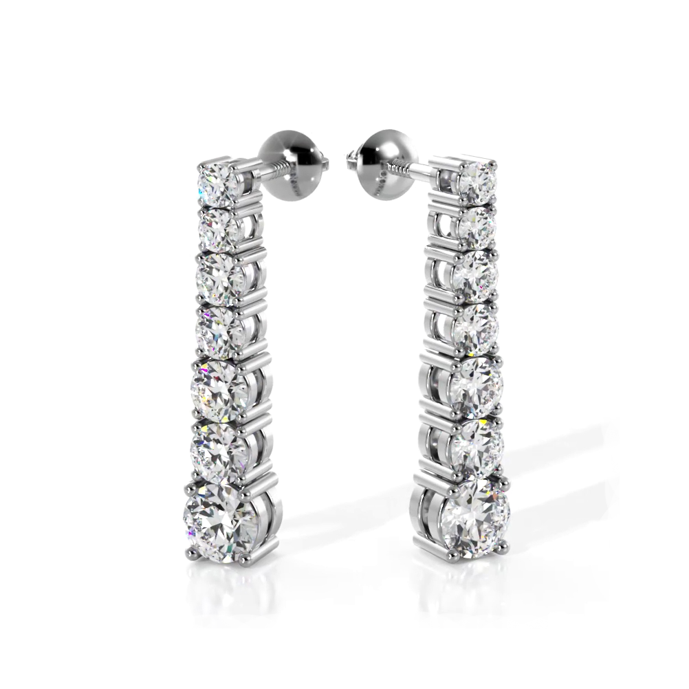 1.02 ctw. Round Diamond Cascade Drop Earrings-VIRABYANI