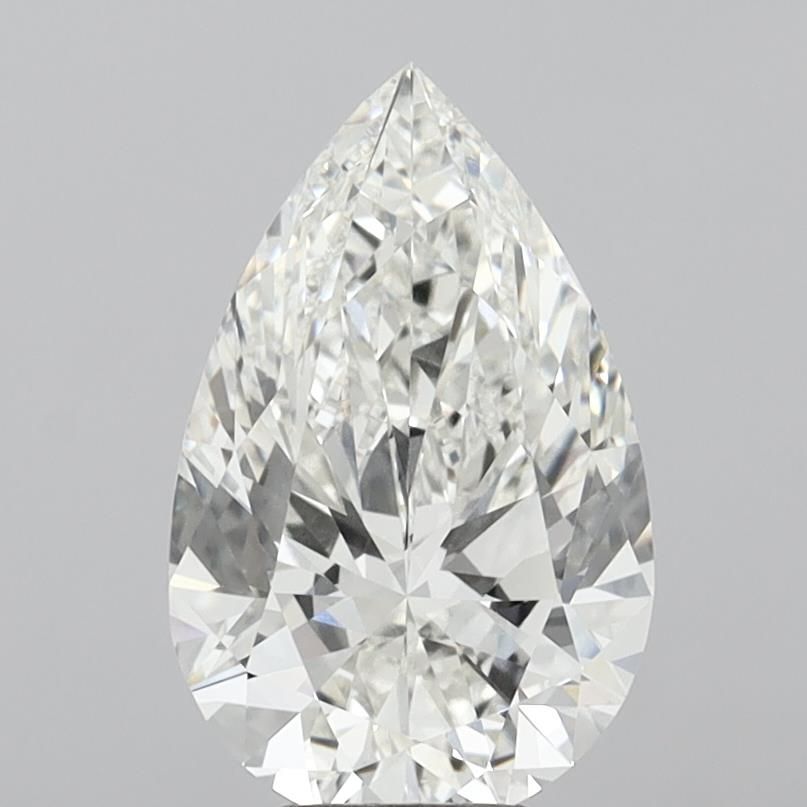 5.79 Carat G-VVS2 Pear Lab Diamond