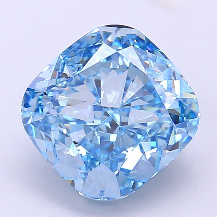 3.91 Carat Cushion Cut Fancy Blue
