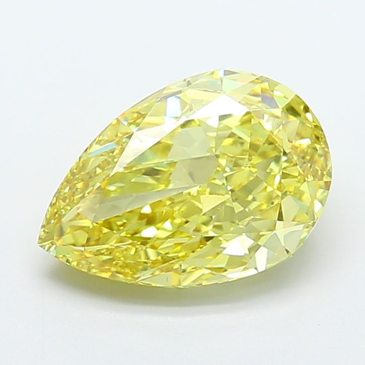 7.01 Carat Pear Cut Fancy Yellow