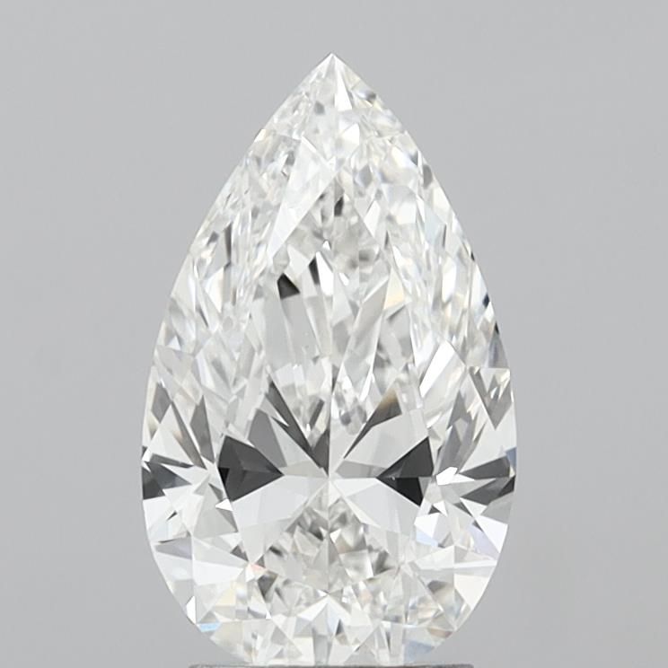 2.84 Carat E-VVS2 Pear Lab Diamond