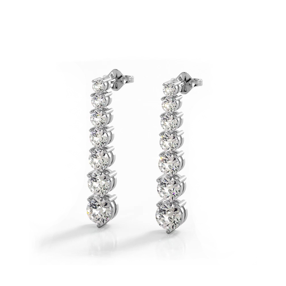 2.02 ctw. Round Diamond Cascade Drop Earrings-VIRABYANI
