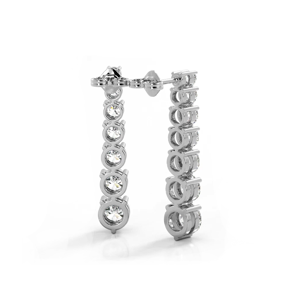 2.02 ctw. Round Diamond Cascade Drop Earrings-VIRABYANI