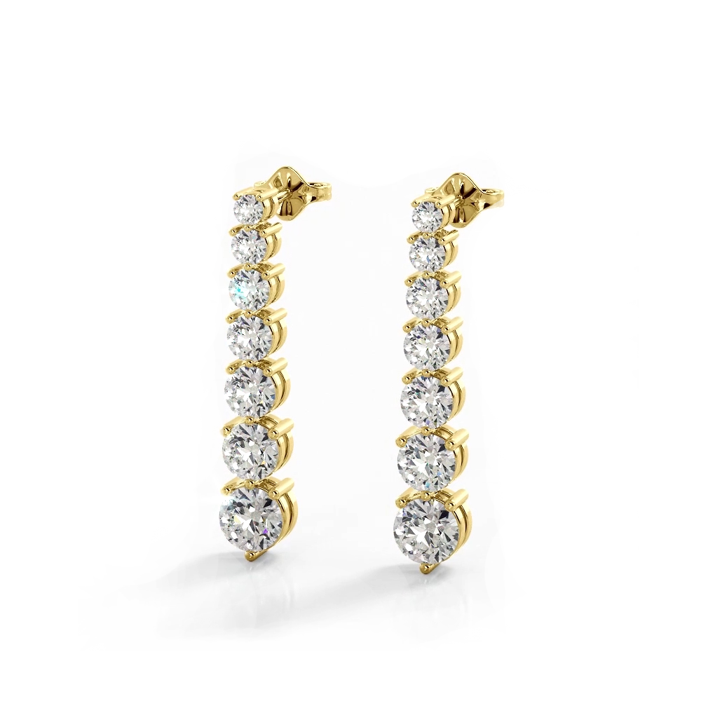 2.02 ctw. Round Diamond Cascade Drop Earrings-VIRABYANI