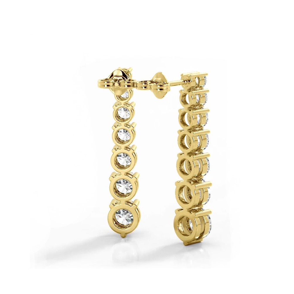 2.02 ctw. Round Diamond Cascade Drop Earrings-VIRABYANI