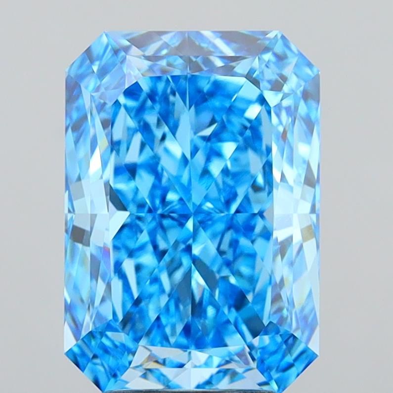 5.09 Carat Radiant Cut Fancy Blue