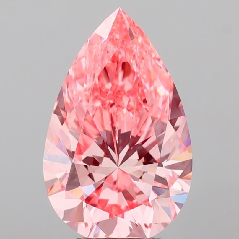 3.24 Carat Pear Cut Fancy Pink