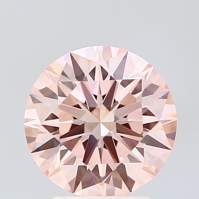 3.01 Carat Round Cut Fancy Pink