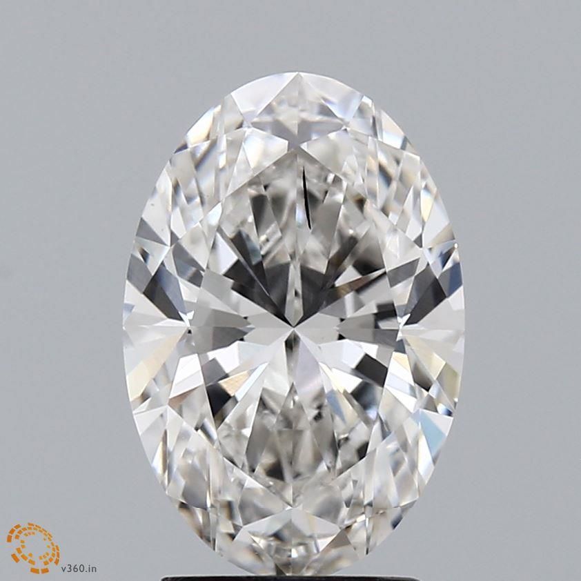 2.58 Carat G-SI1 Oval Lab Diamond