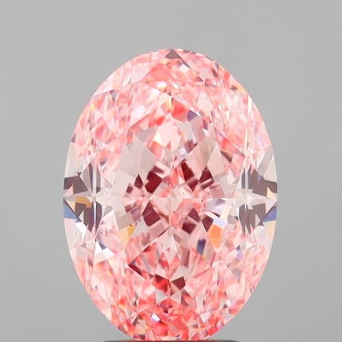 4.04 Carat Oval Cut Fancy Pink
