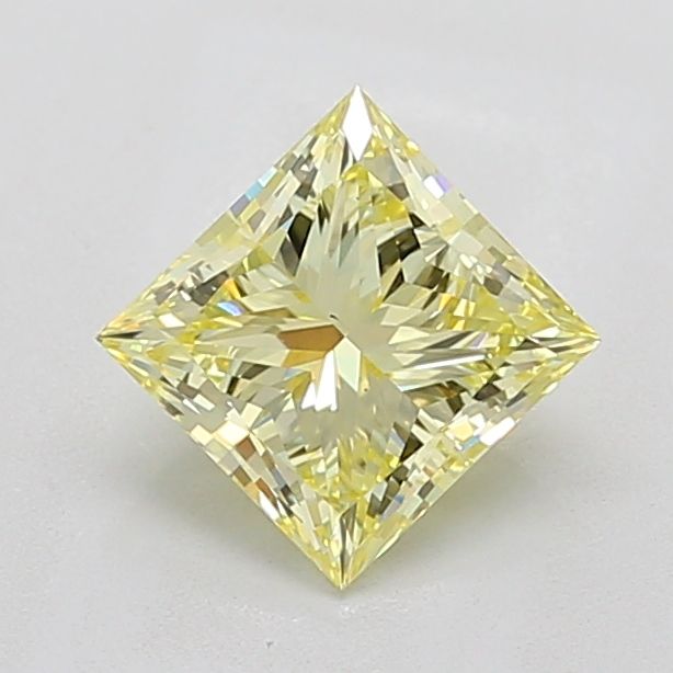 1.72 Carat Princess Cut Fancy Yellow