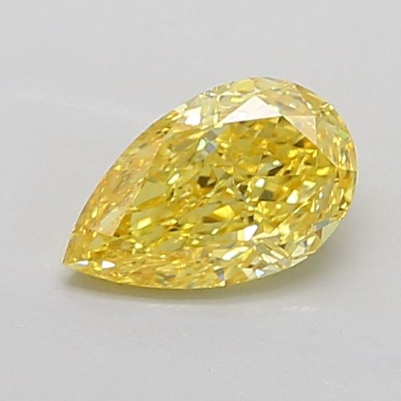 1.57 Carat Pear Cut Fancy Yellow