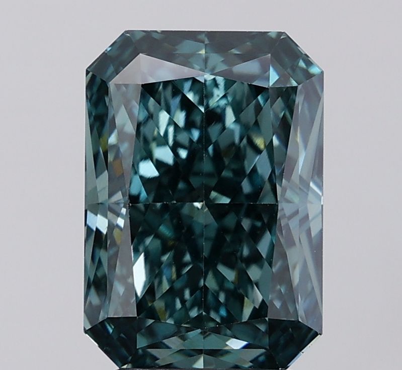 4.03 Carat Radiant Cut Fancy Green