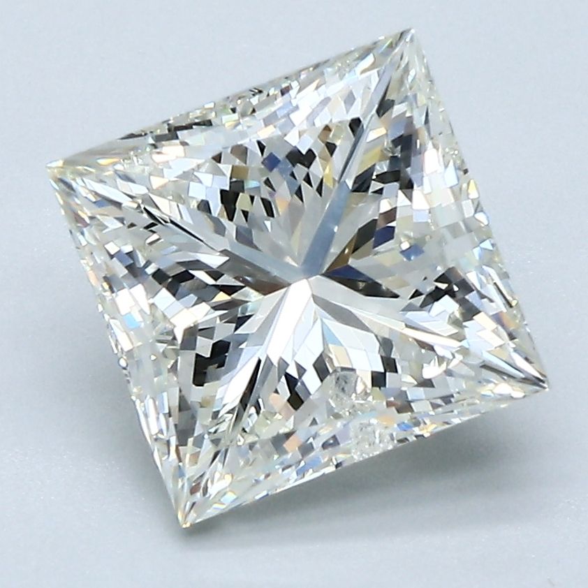 3.03 Carat K-I1 Princess Cut Diamond