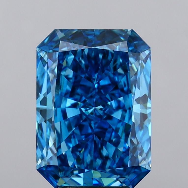 6.00 Carat Radiant Cut Fancy Blue