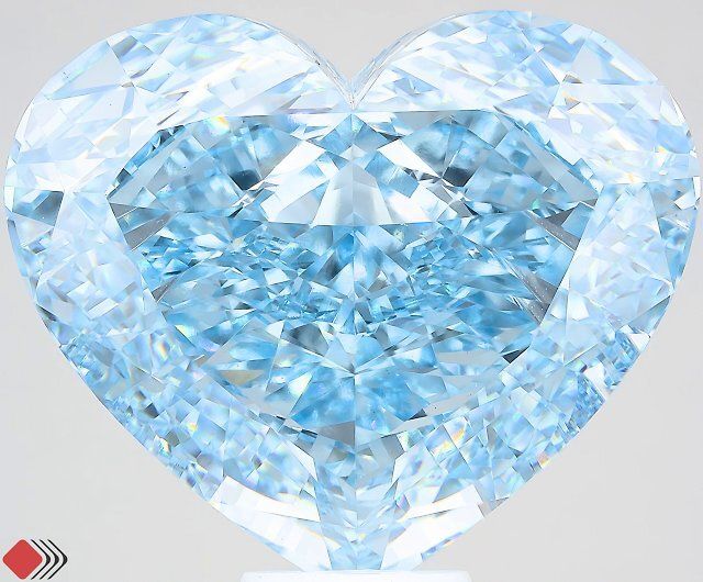 19.10 Carat Heart Cut Fancy Blue