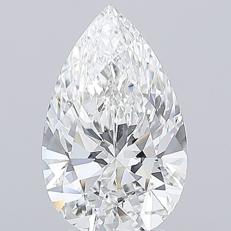 4.02 Carat F-VVS2 Pear Lab Diamond