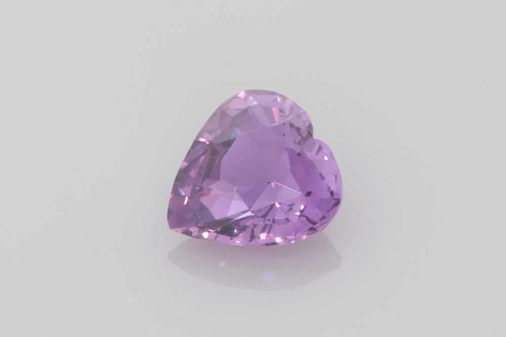 0.81 Carat Heart Cut Purple Sapphire