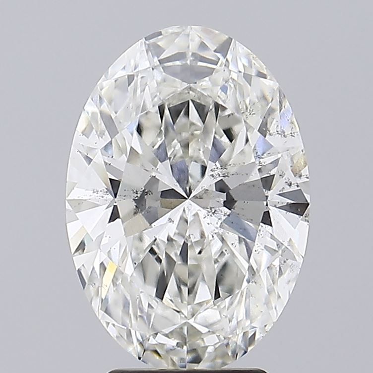 3.81 Carat G-SI1 Oval Lab Diamond