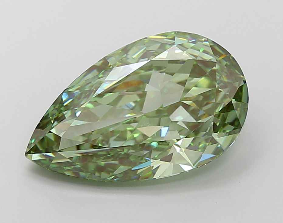8.02 Carat Pear Cut Fancy Green