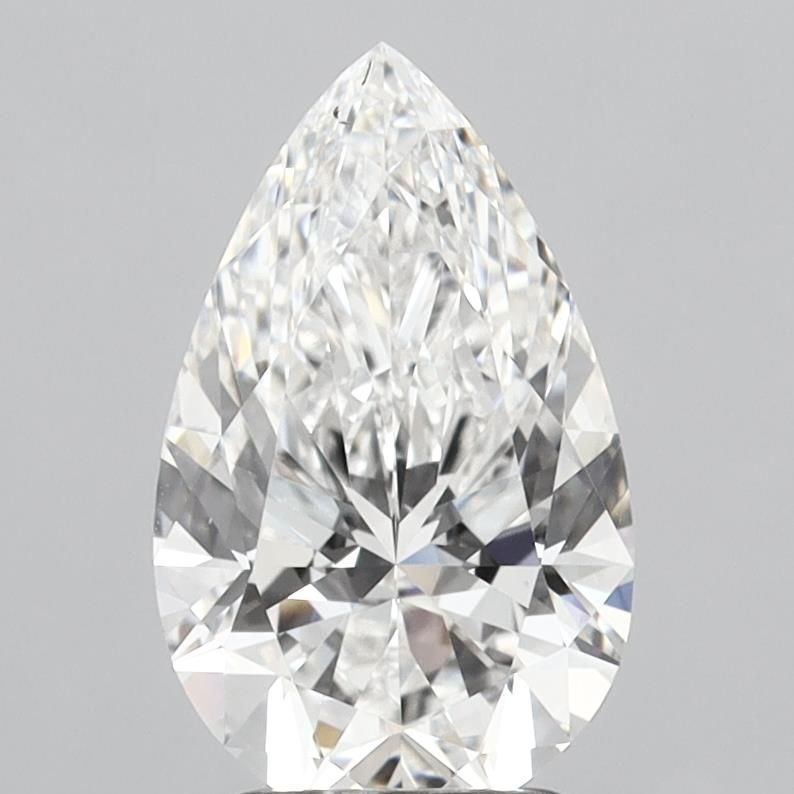 2.55 Carat F-VVS2 Pear Lab Diamond