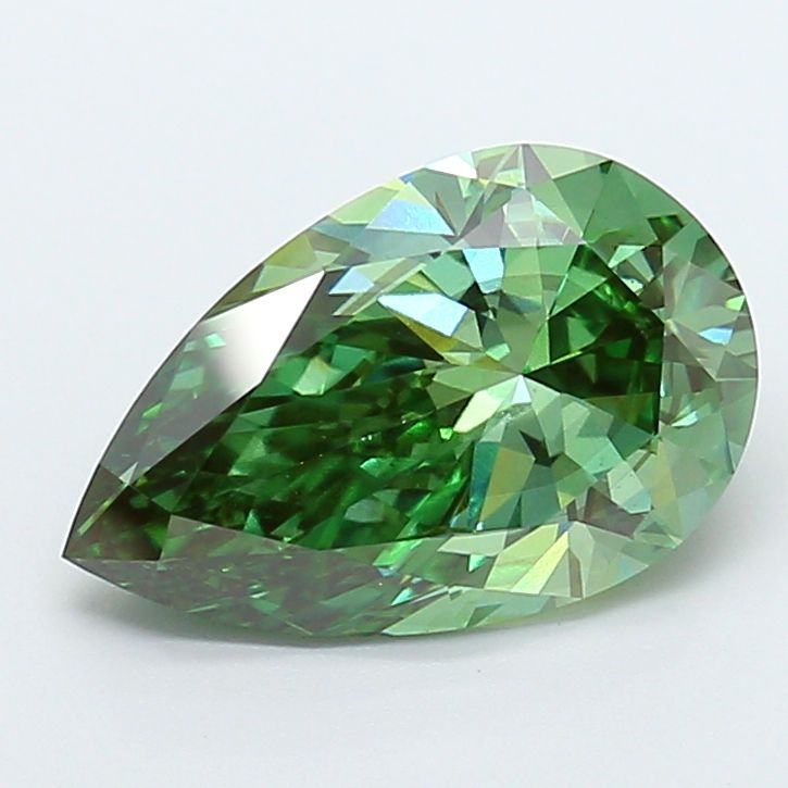 4.06 Carat Pear Cut Fancy Green