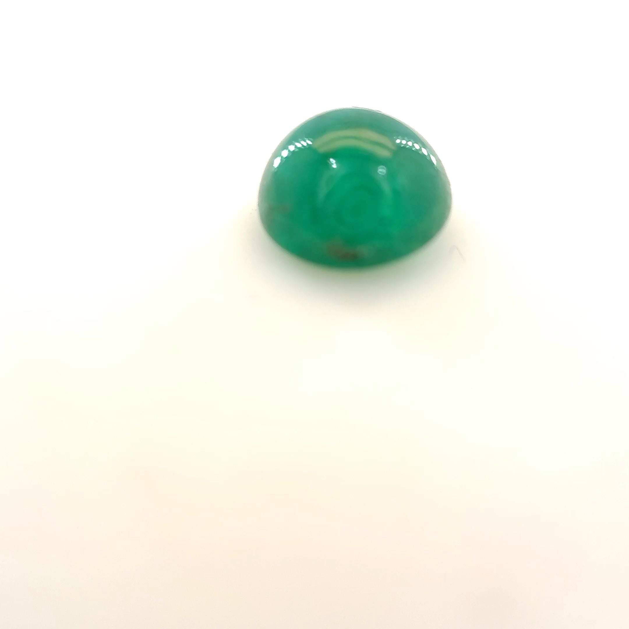 1.08 Carat Round Cut Green Emerald