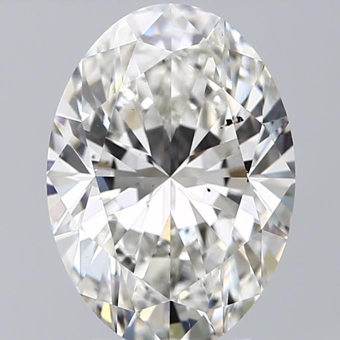 3.77 Carat G-SI1 Oval Lab Diamond