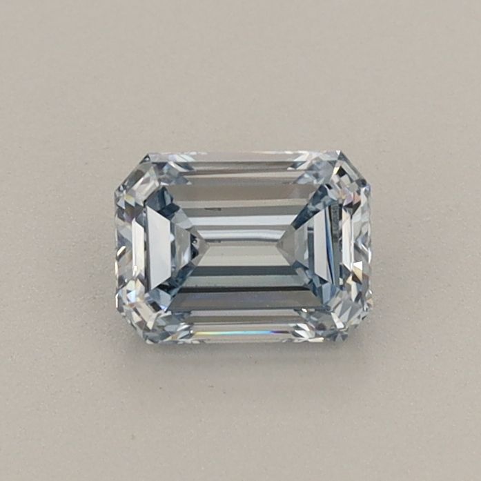 0.51 Carat Emerald Cut Fancy Blue