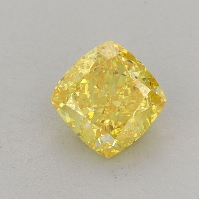 0.62 Carat Cushion Cut Fancy Yellow