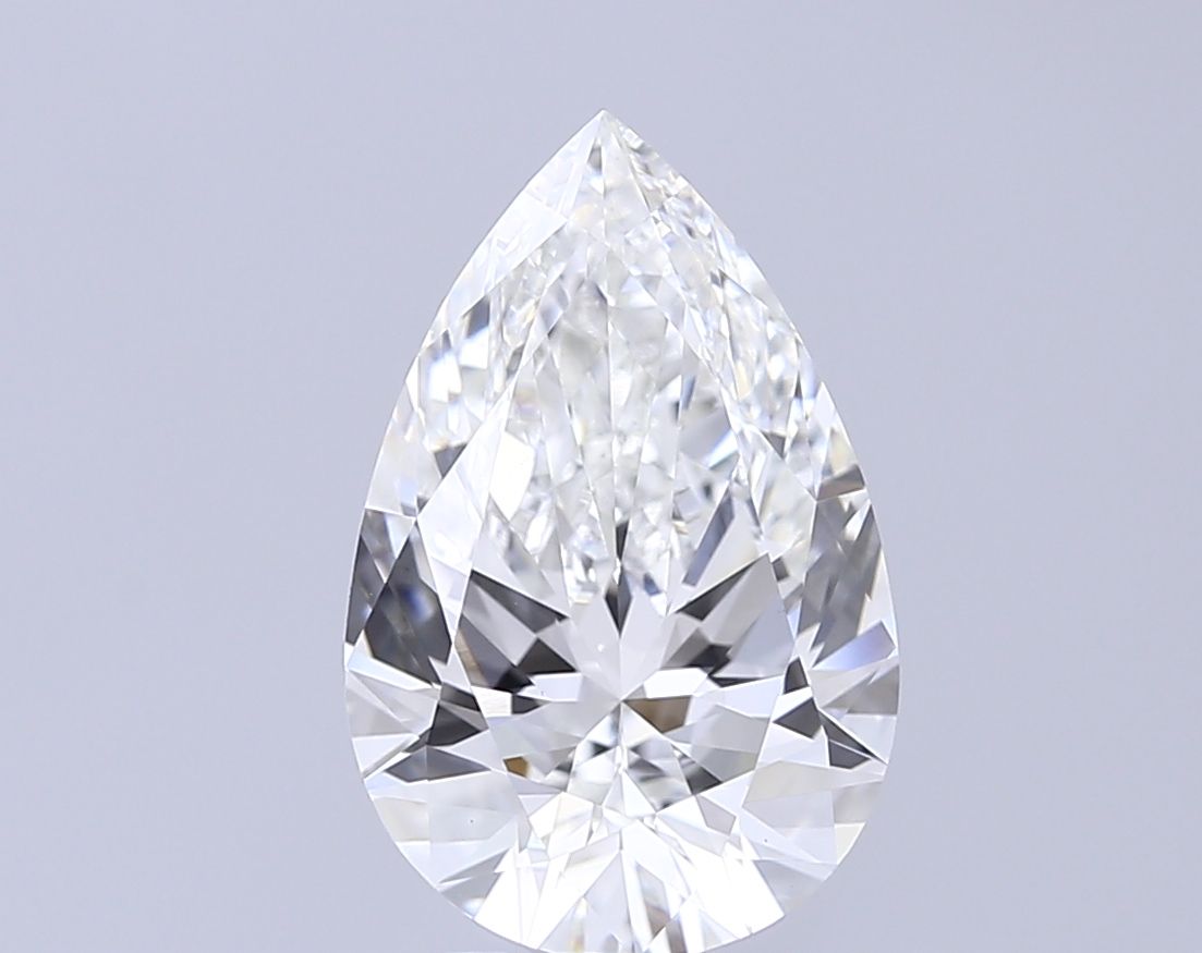 4.01 Carat F-VVS2 Pear Lab Diamond