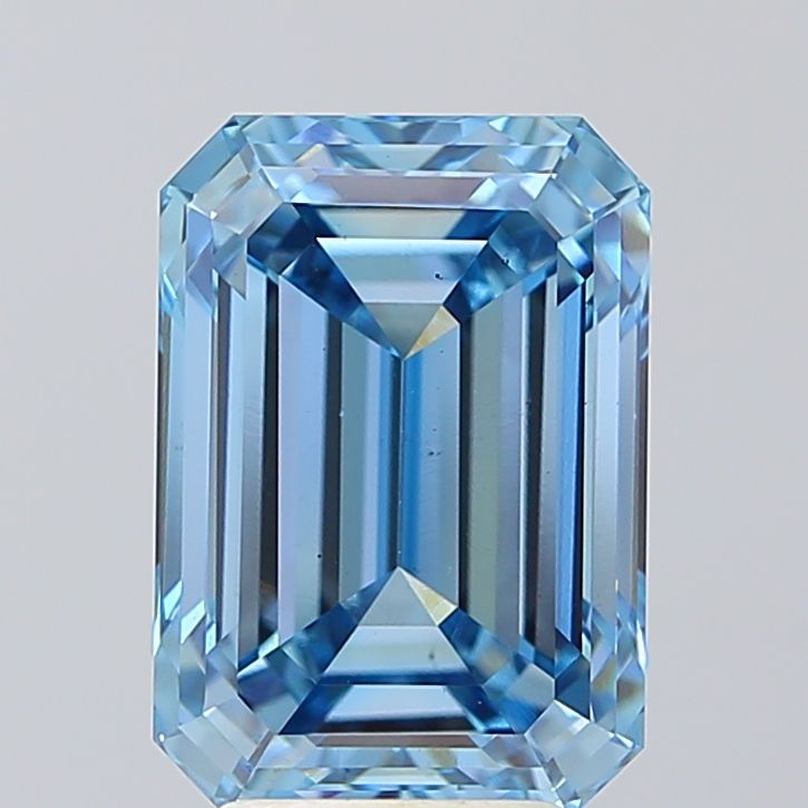 5.01 Carat Emerald Cut Fancy Blue