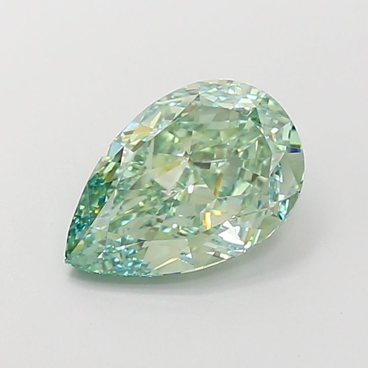 3.52 Carat Pear Cut Fancy Green