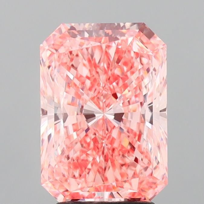 3.04 Carat Radiant Cut Fancy Pink