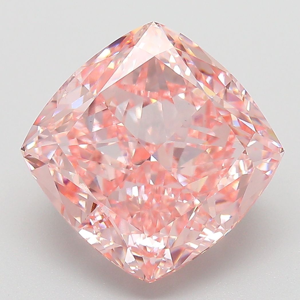 7.06 Carat Cushion Cut Fancy Pink