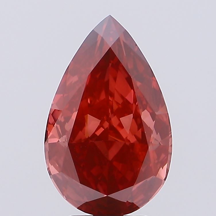4.88 Carat Pear Cut Fancy Red