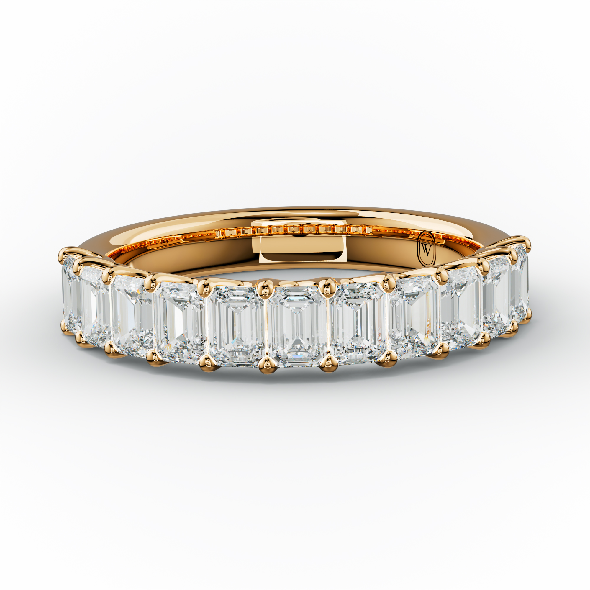 1.0 Carat Emerald Cut Diamond Anniversary Band