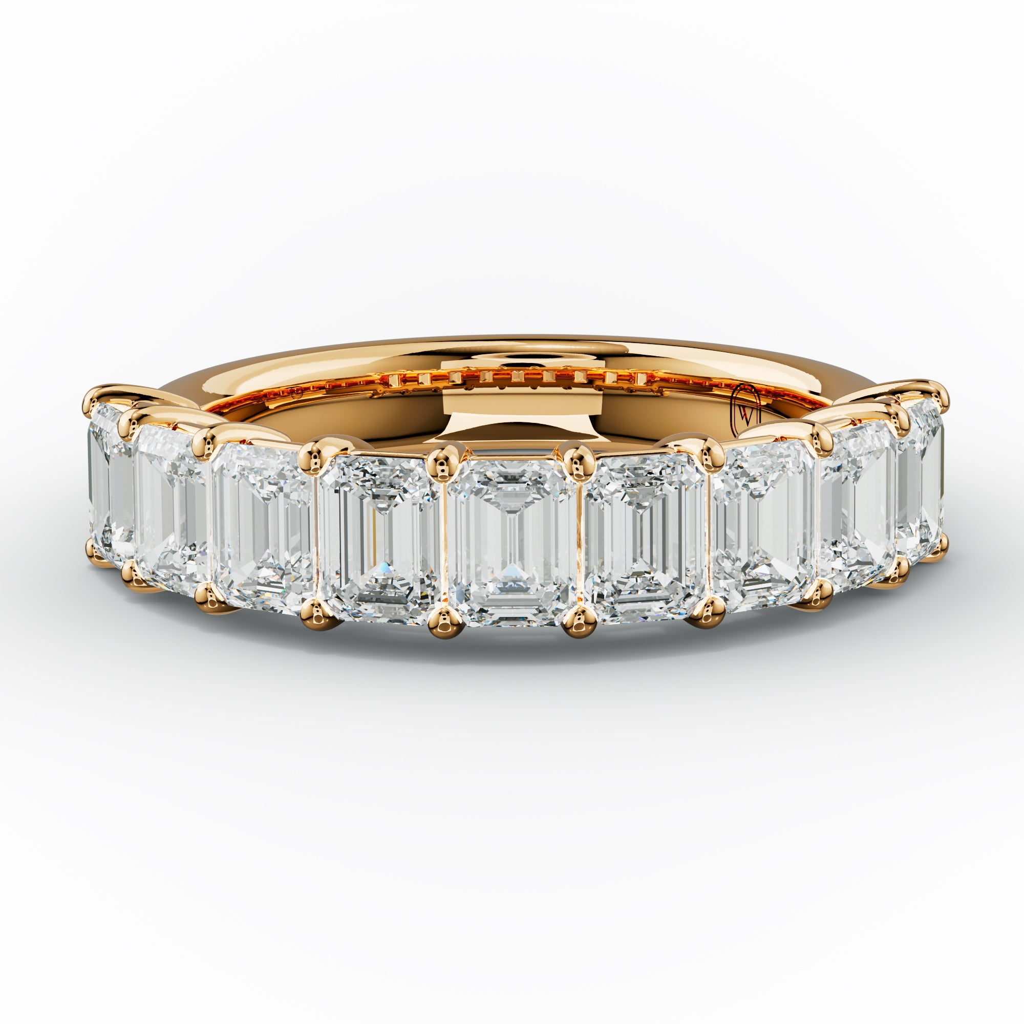 2.0 Carat Emerald Cut Diamond Anniversary Band