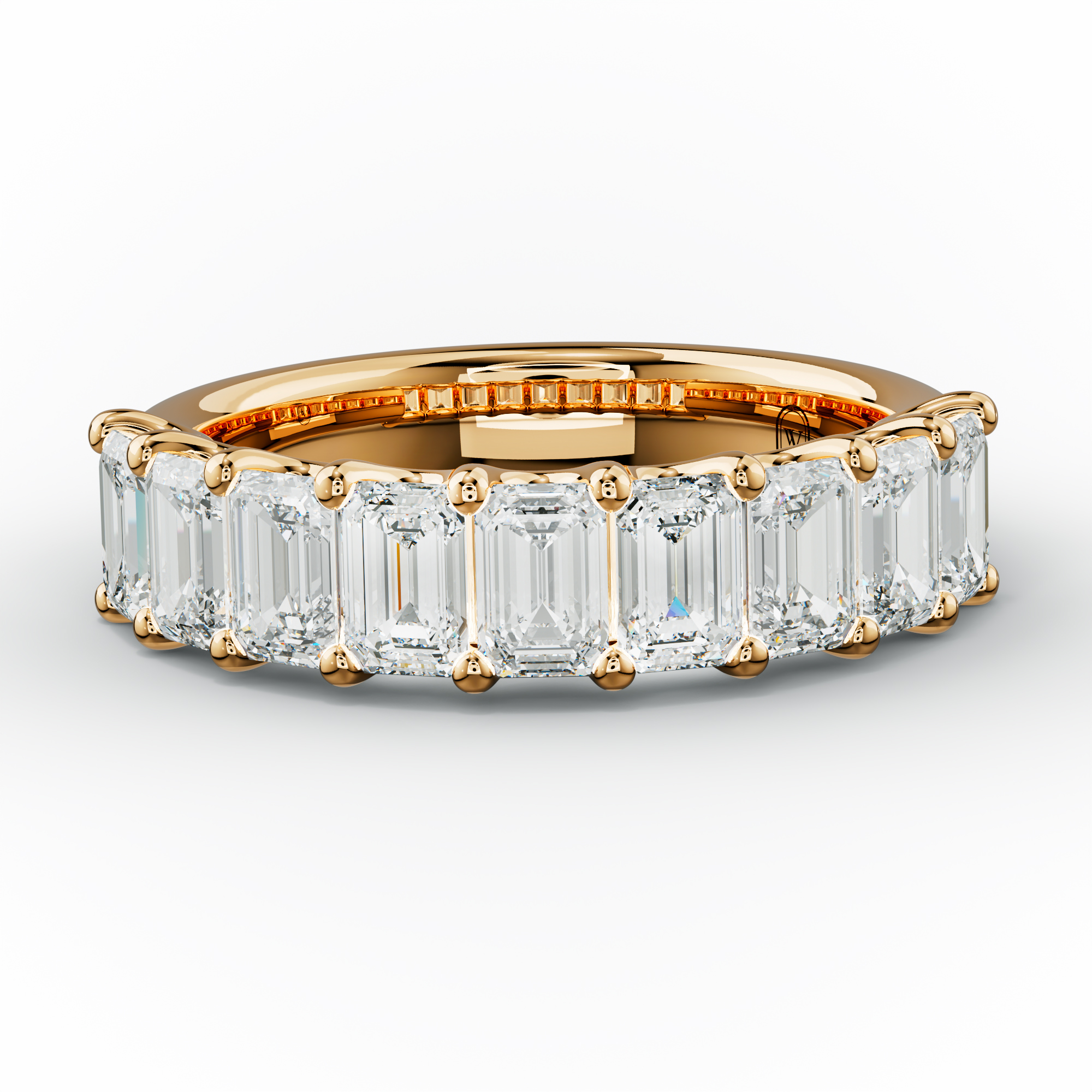 2.0 Carat Emerald Cut Diamond  Anniversary Band