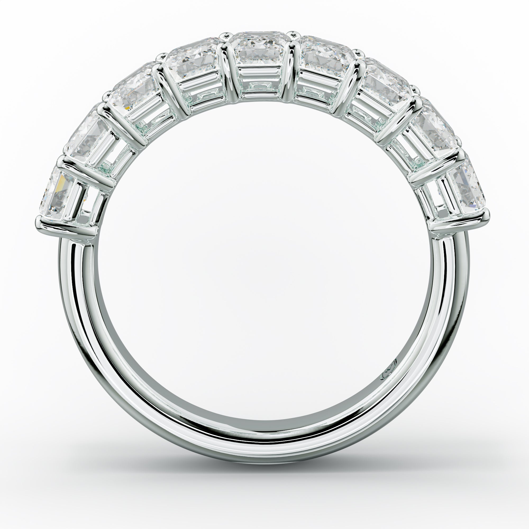 2.0 Carat Emerald Cut Diamond Anniversary Band